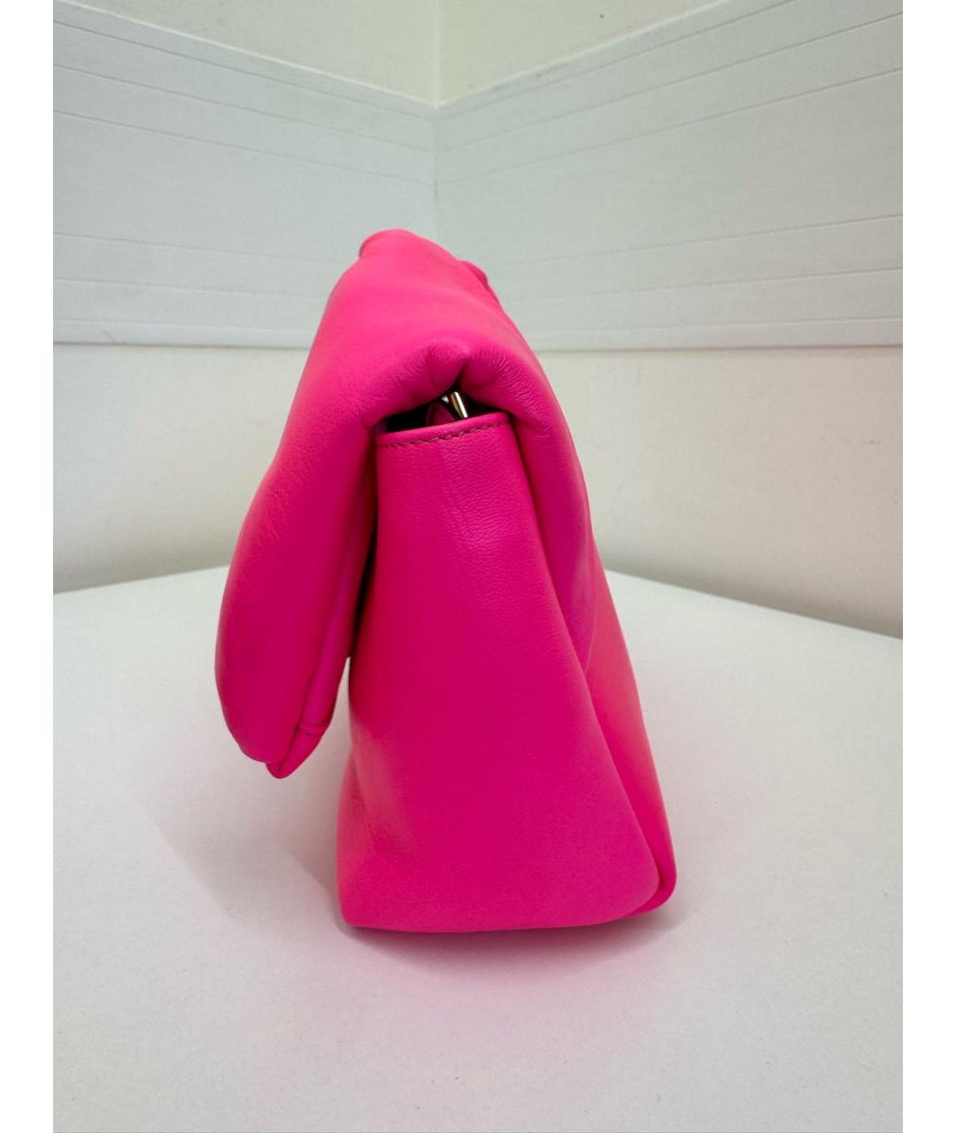 J.W.ANDERSON Фуксия кожаная сумка с короткими ручками, фото 3