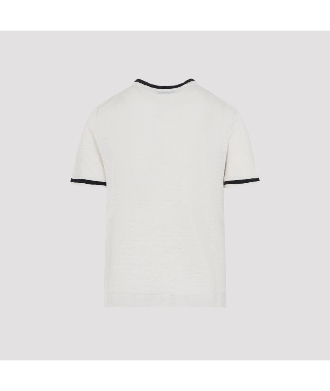 'S MAX MARA Белая льняная футболка, фото 2