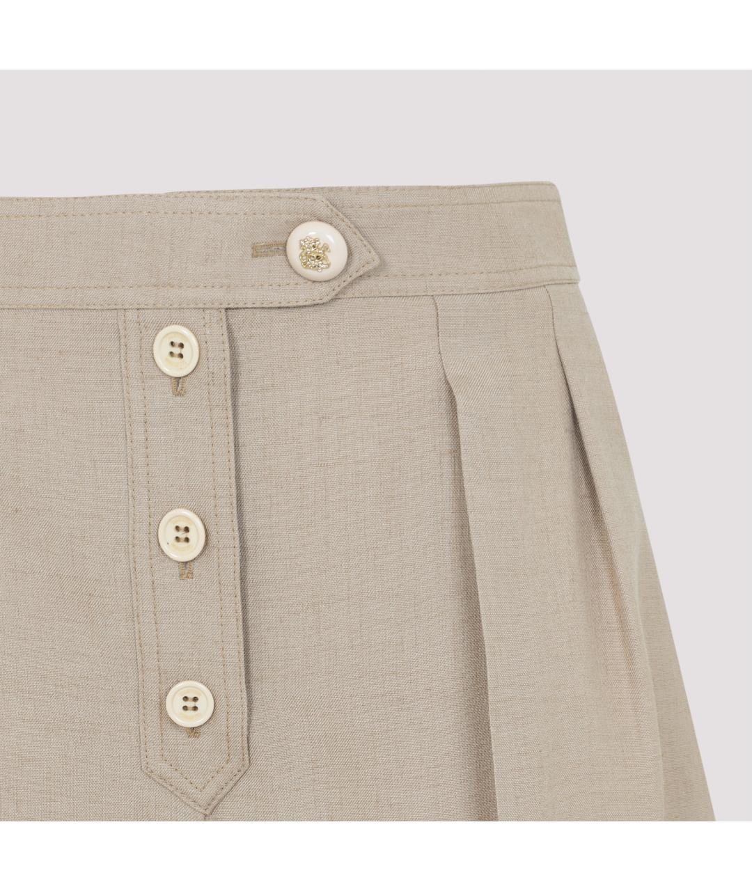 VALENTINO Бежевые вискозные шорты, фото 3