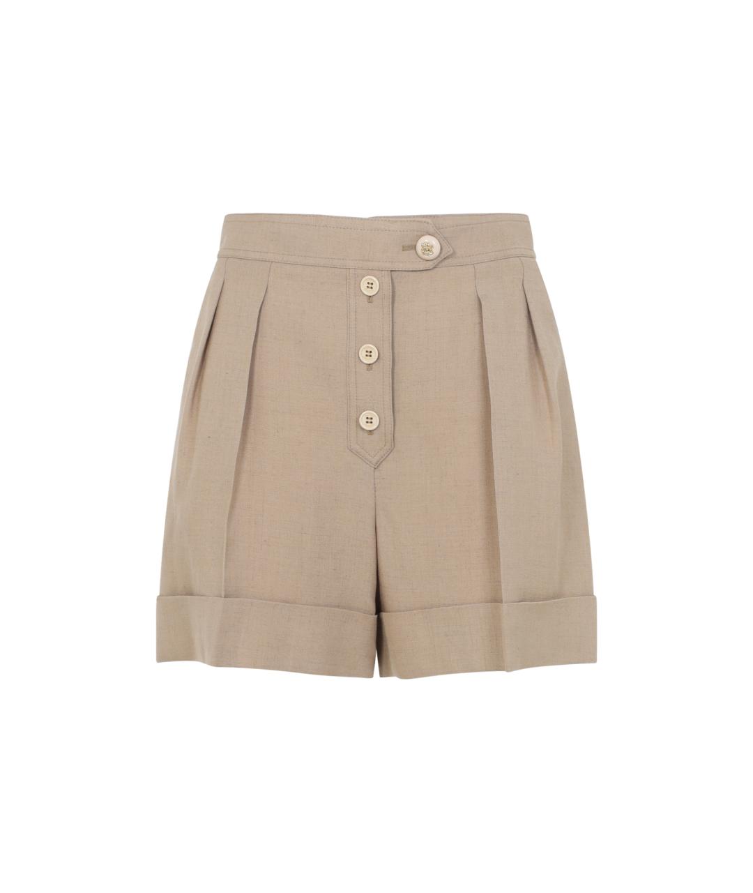 VALENTINO Бежевые вискозные шорты, фото 1