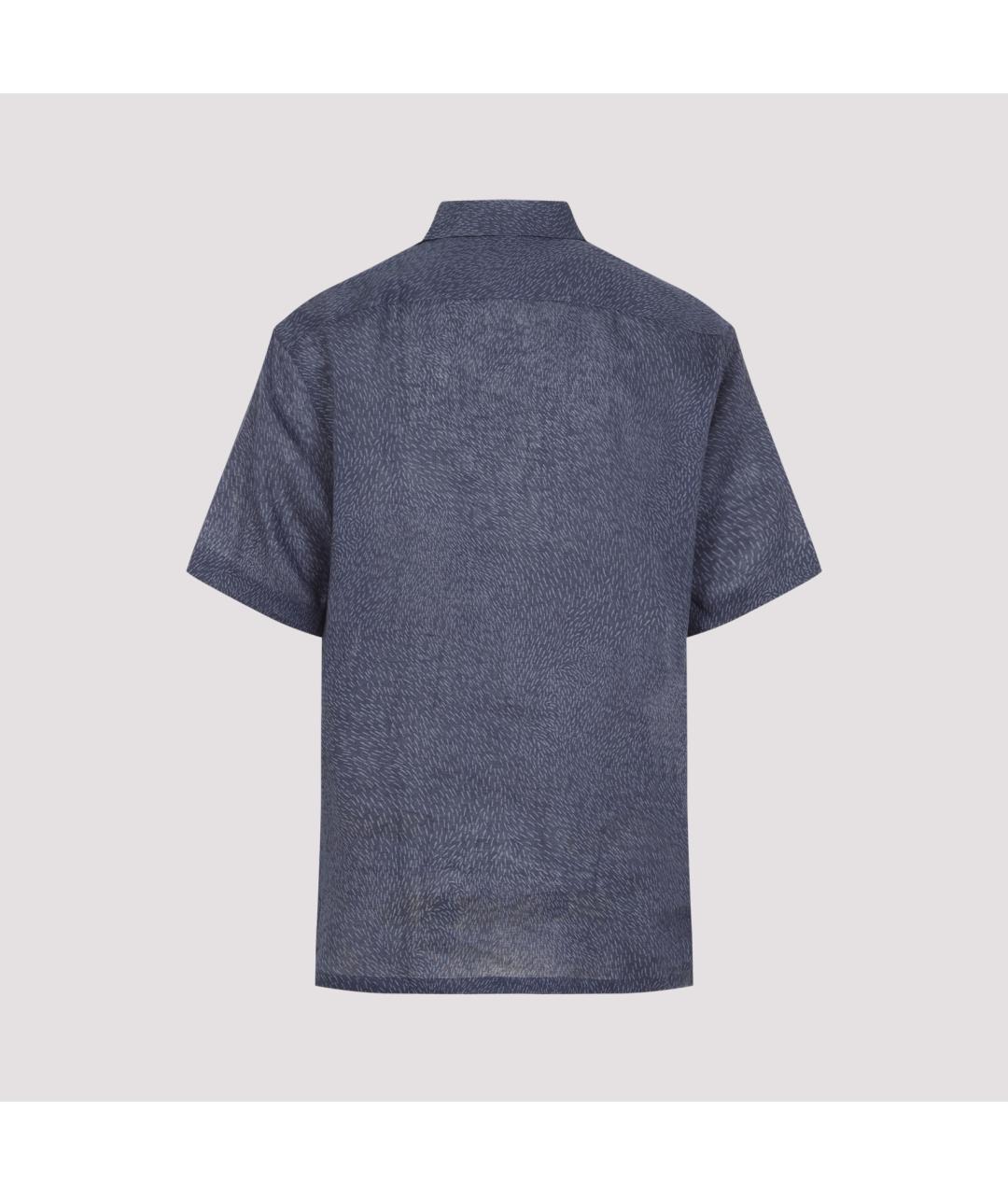 BRIONI Синяя льняная кэжуал рубашка, фото 2