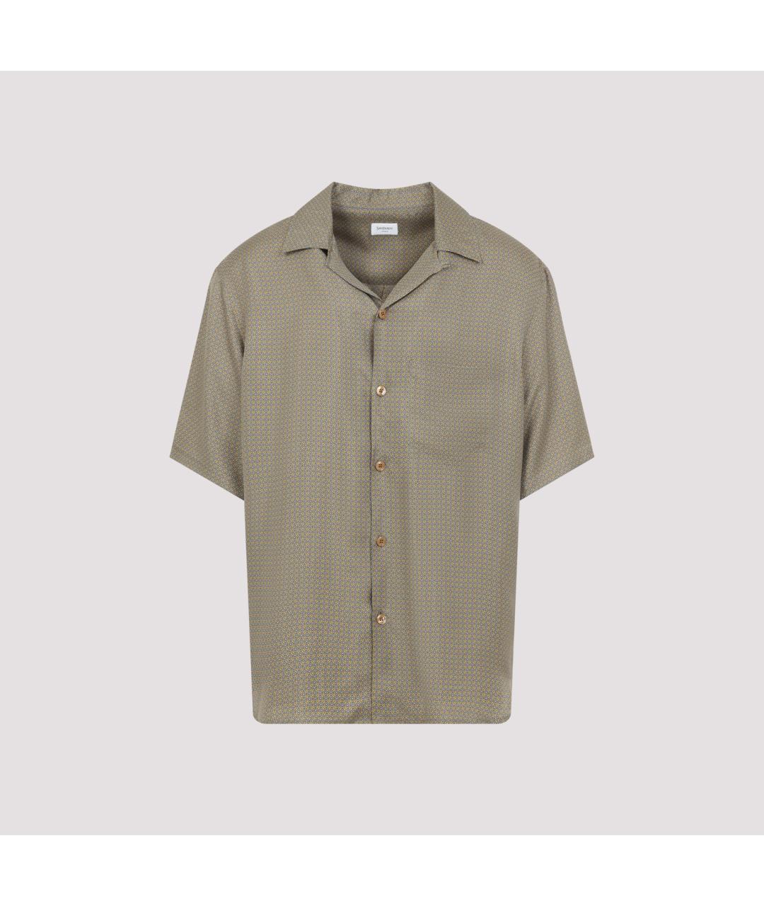 SAINT LAURENT Мульти шелковая кэжуал рубашка, фото 3