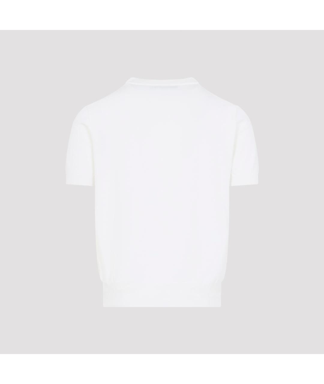 CANALI Белая хлопковая футболка, фото 2