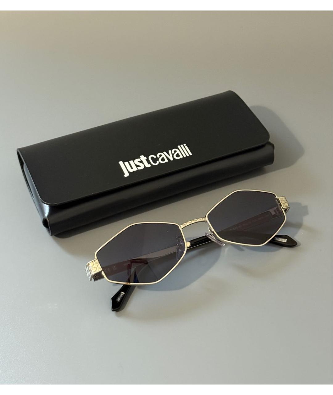 JUST CAVALLI Синие металлические солнцезащитные очки, фото 8