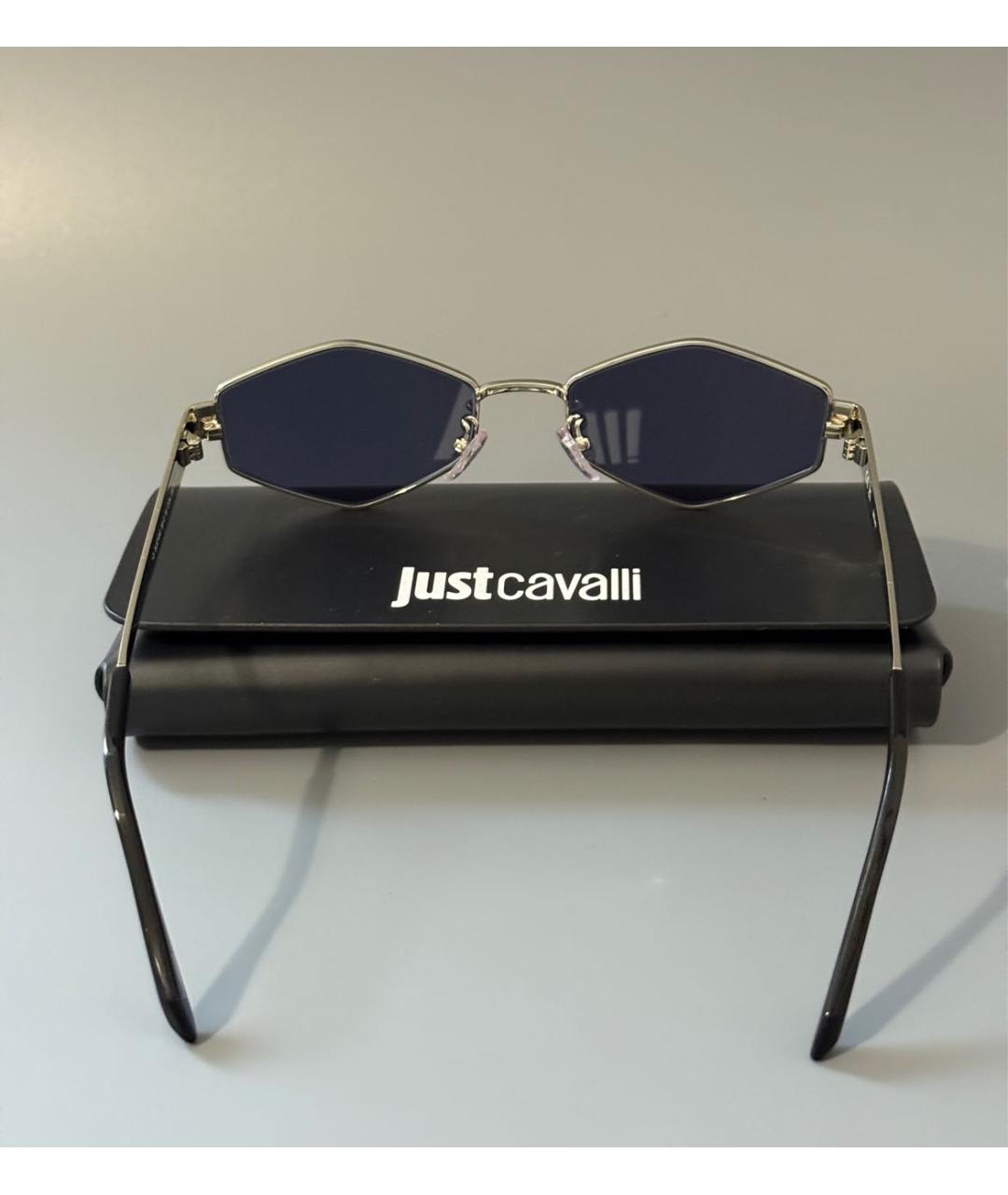 JUST CAVALLI Синие металлические солнцезащитные очки, фото 3