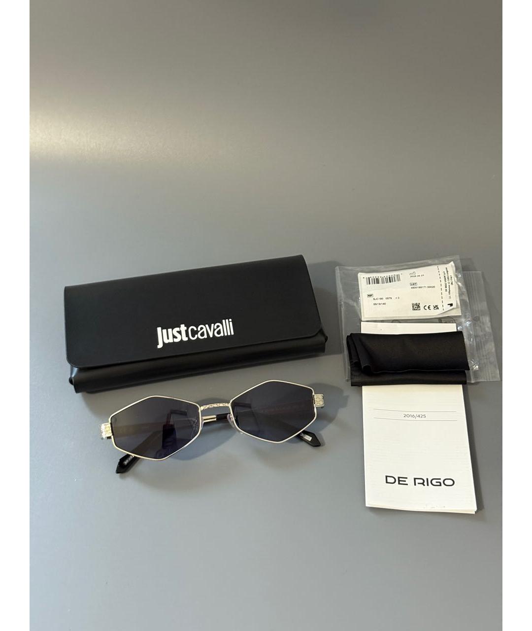 JUST CAVALLI Синие металлические солнцезащитные очки, фото 5