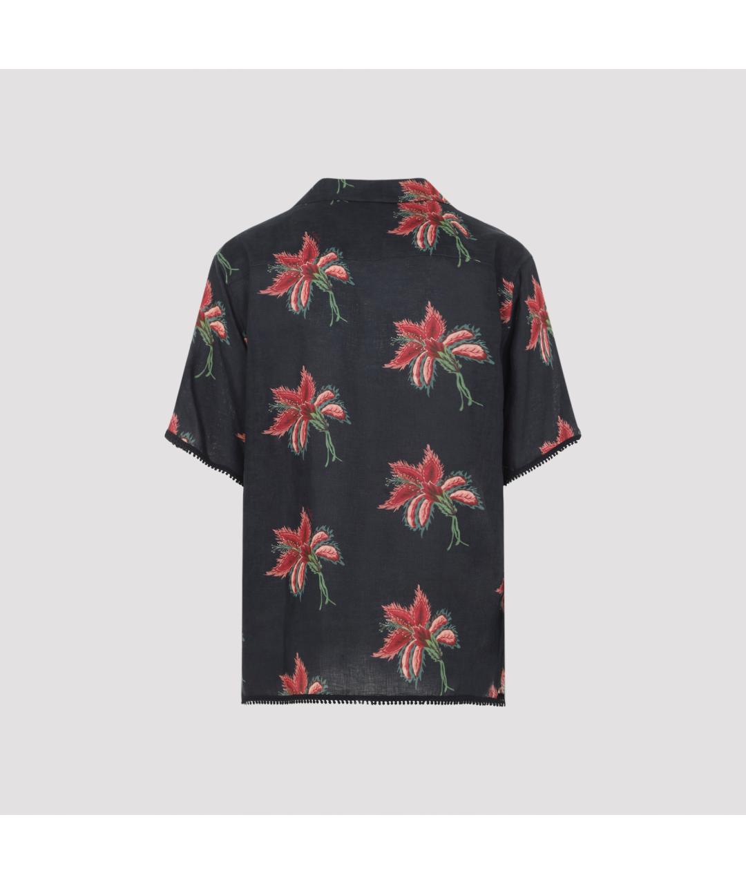 VALENTINO Черная льняная кэжуал рубашка, фото 2