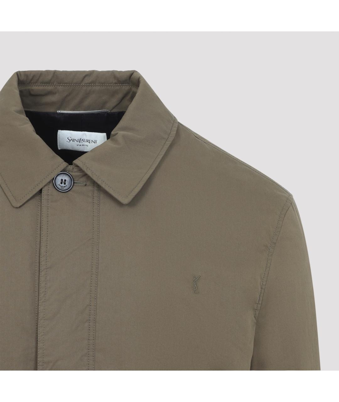 SAINT LAURENT Бежевая хлопковая куртка, фото 3