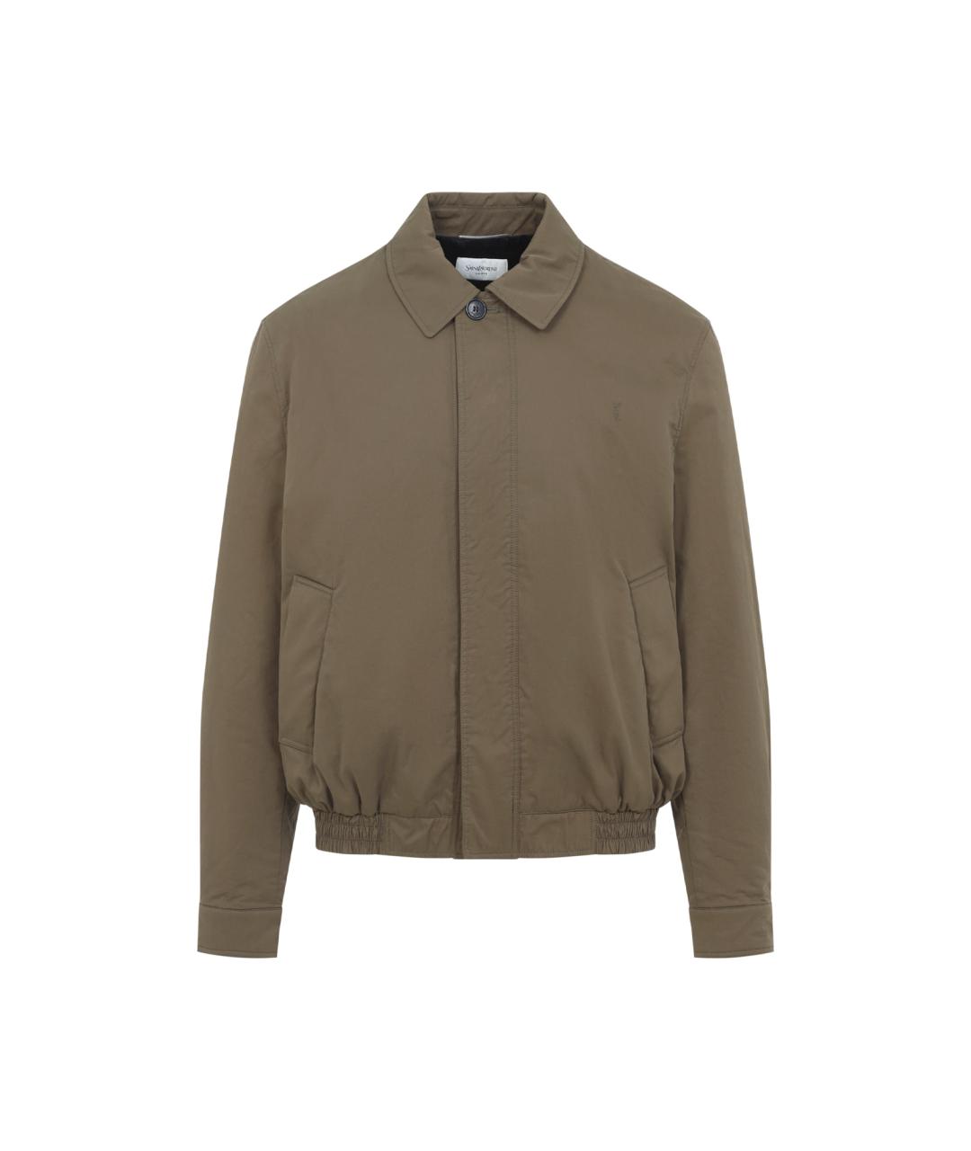 SAINT LAURENT Бежевая хлопковая куртка, фото 1