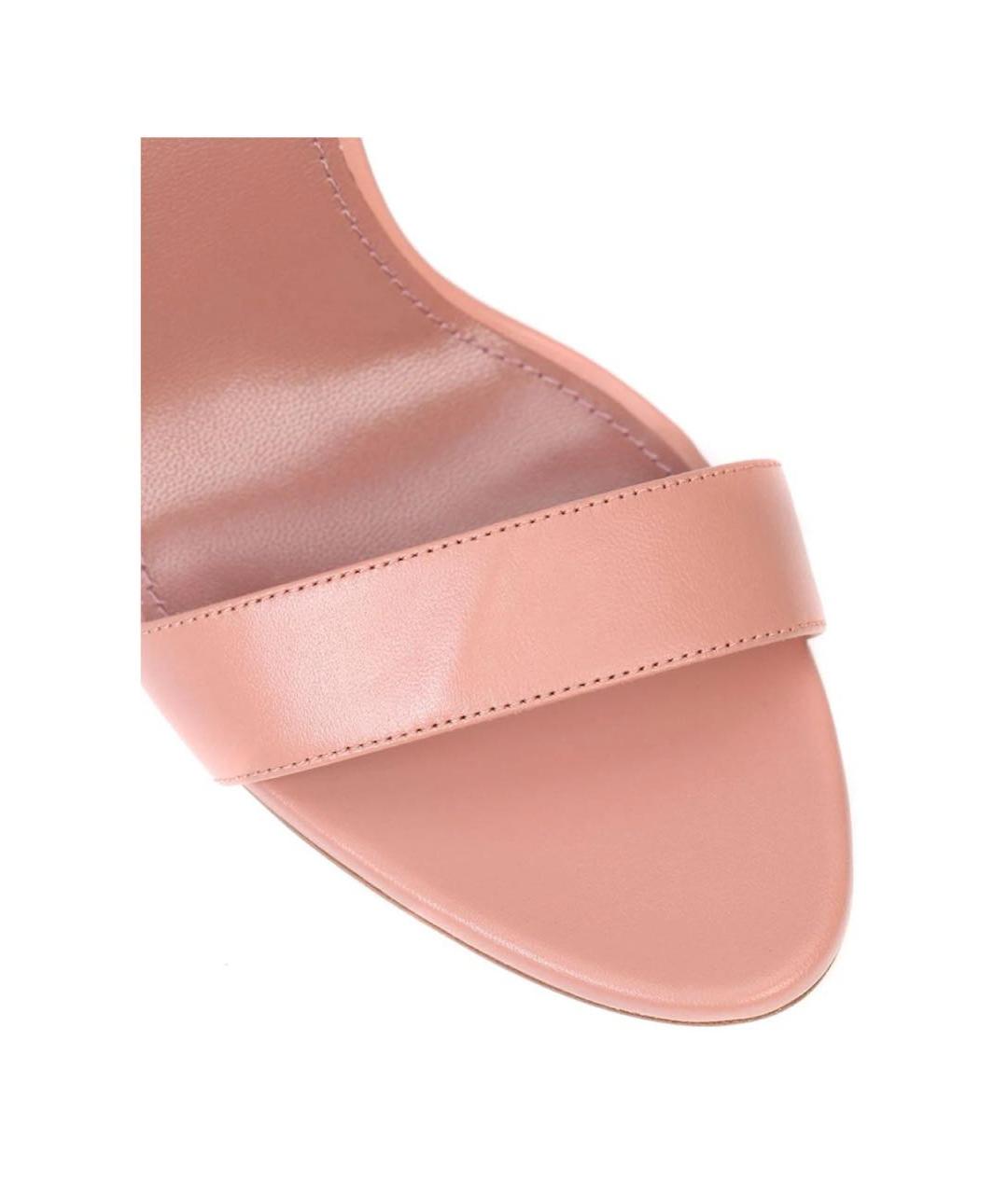 PARIS TEXAS Розовые кожаные босоножки, фото 6