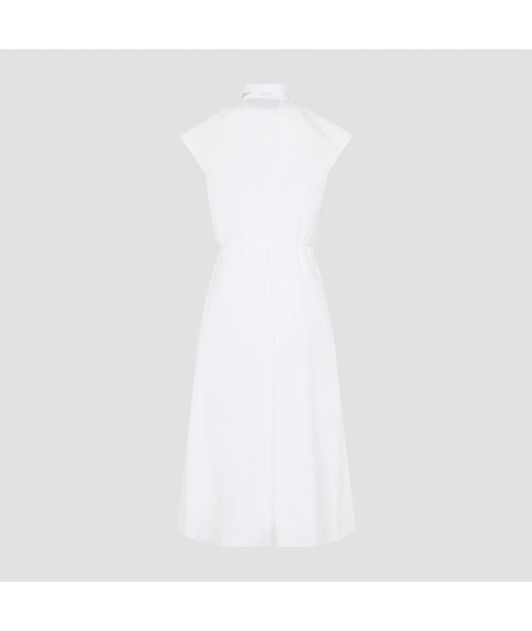 VALENTINO Белое хлопковое повседневное платье, фото 2