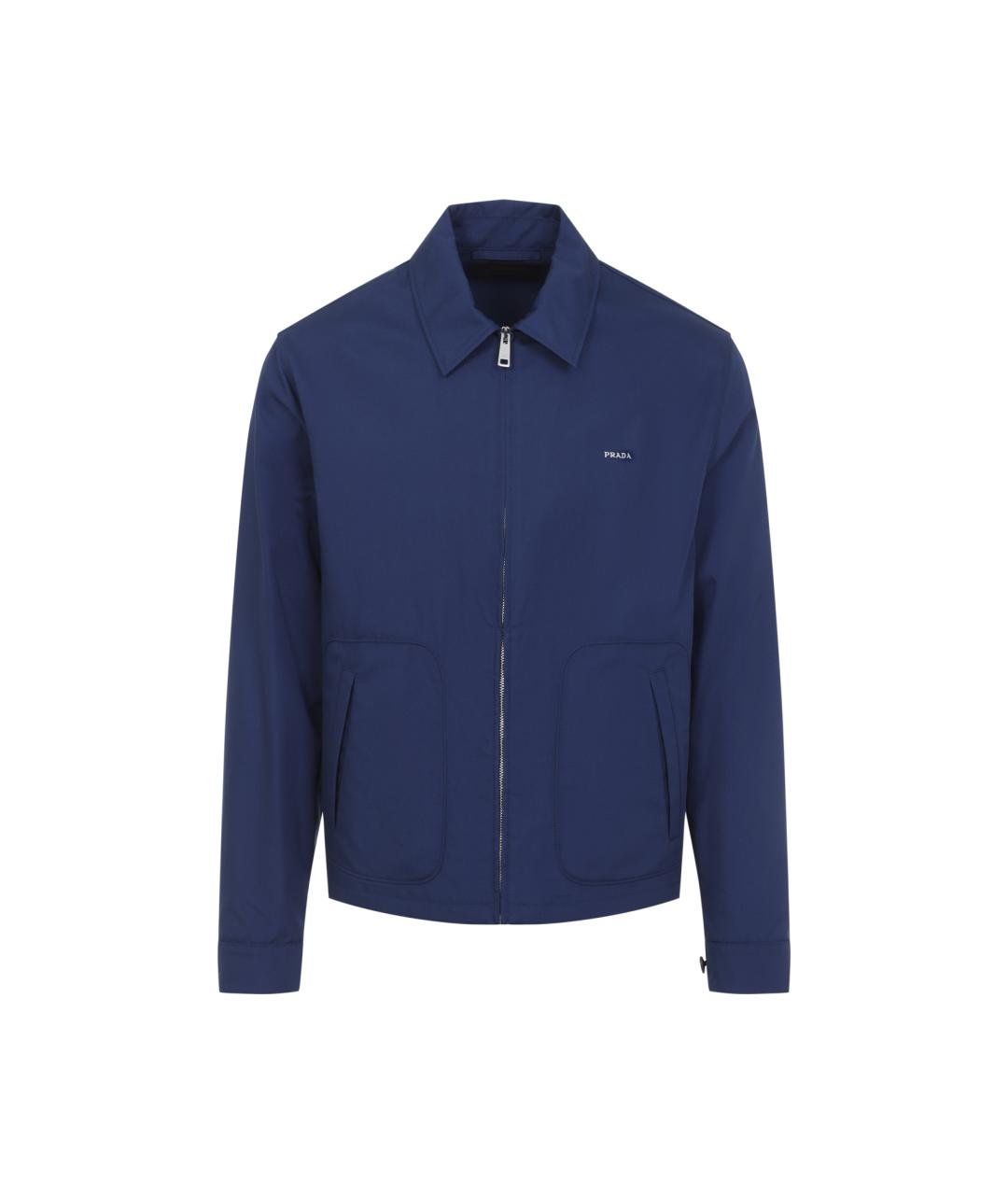 PRADA Синяя полиэстеровая куртка, фото 1