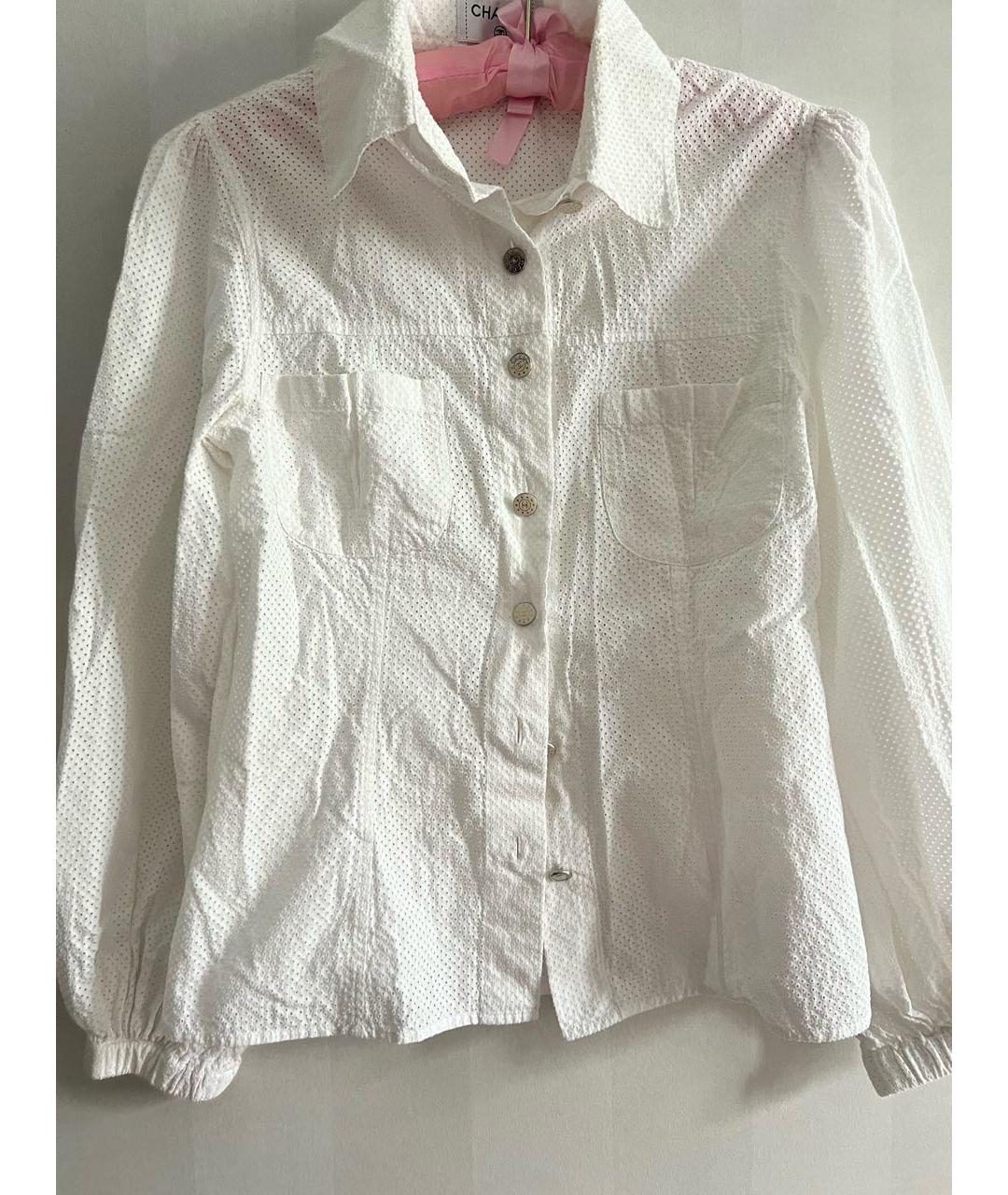 CHANEL Белая хлопковая рубашка, фото 2