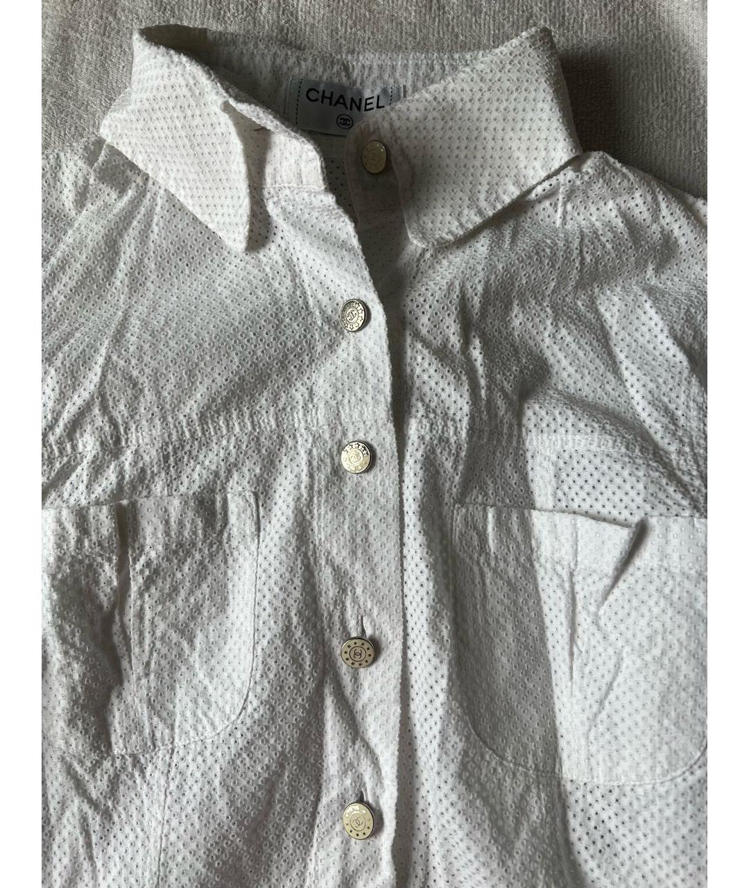 CHANEL Белая хлопковая рубашка, фото 4