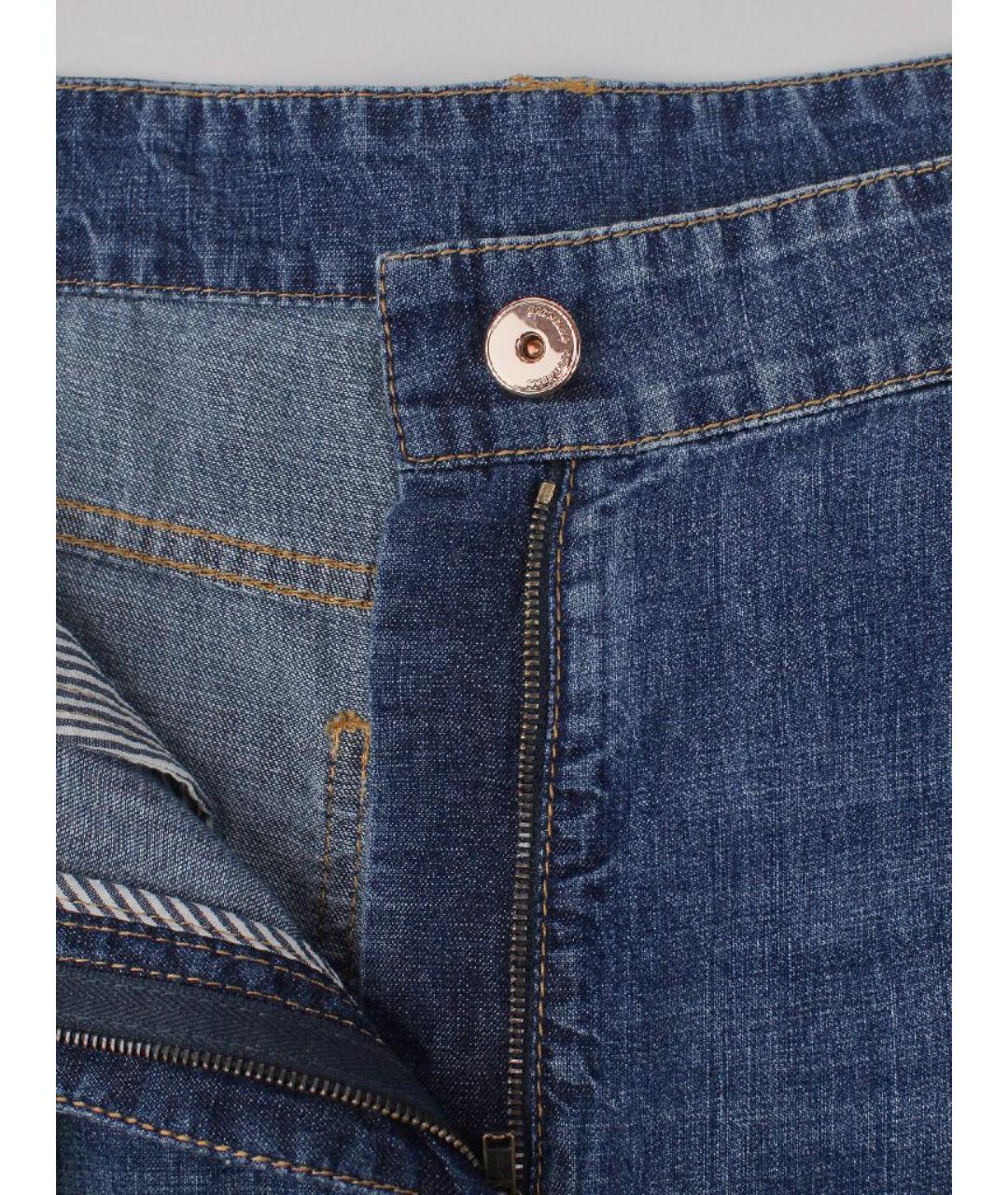 BRUNELLO CUCINELLI Синие хлопковые джинсы клеш, фото 4