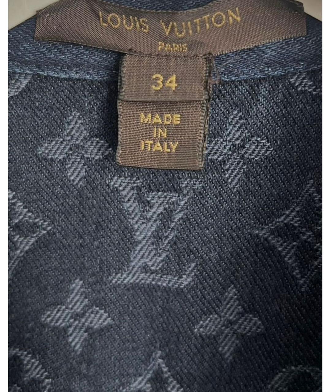 LOUIS VUITTON Темно-синий хлопковый сарафан, фото 6