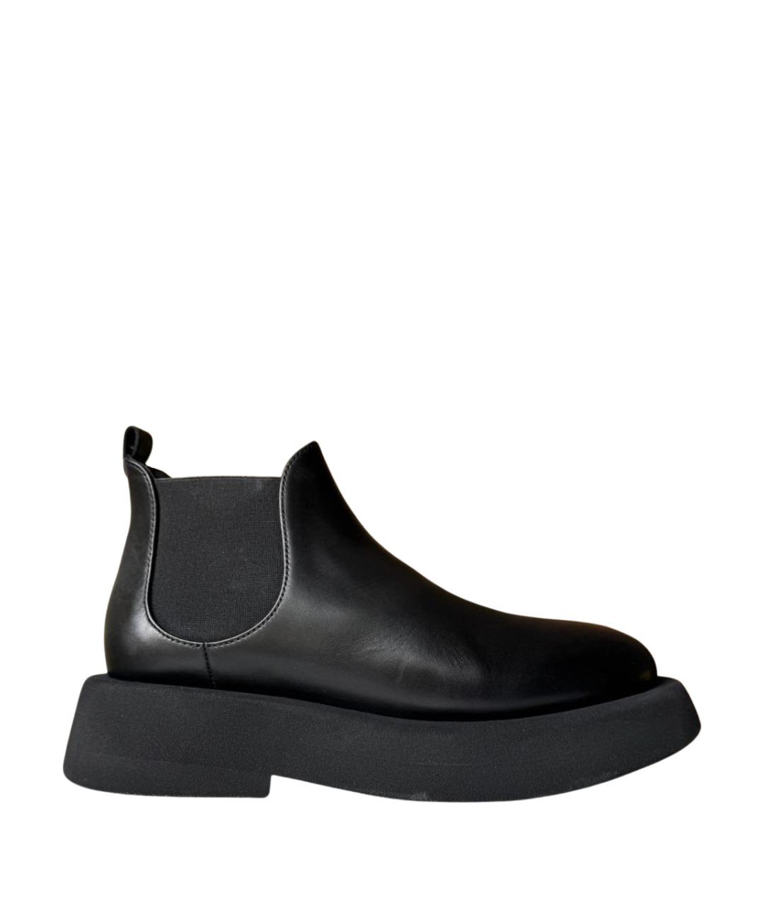 MARSELL Черные кожаные ботинки, фото 1