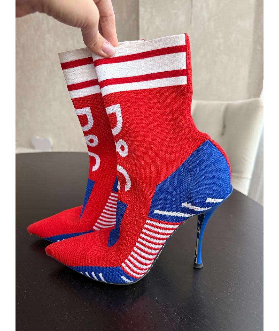 DOLCE&GABBANA Мульти текстильные ботильоны, фото 5