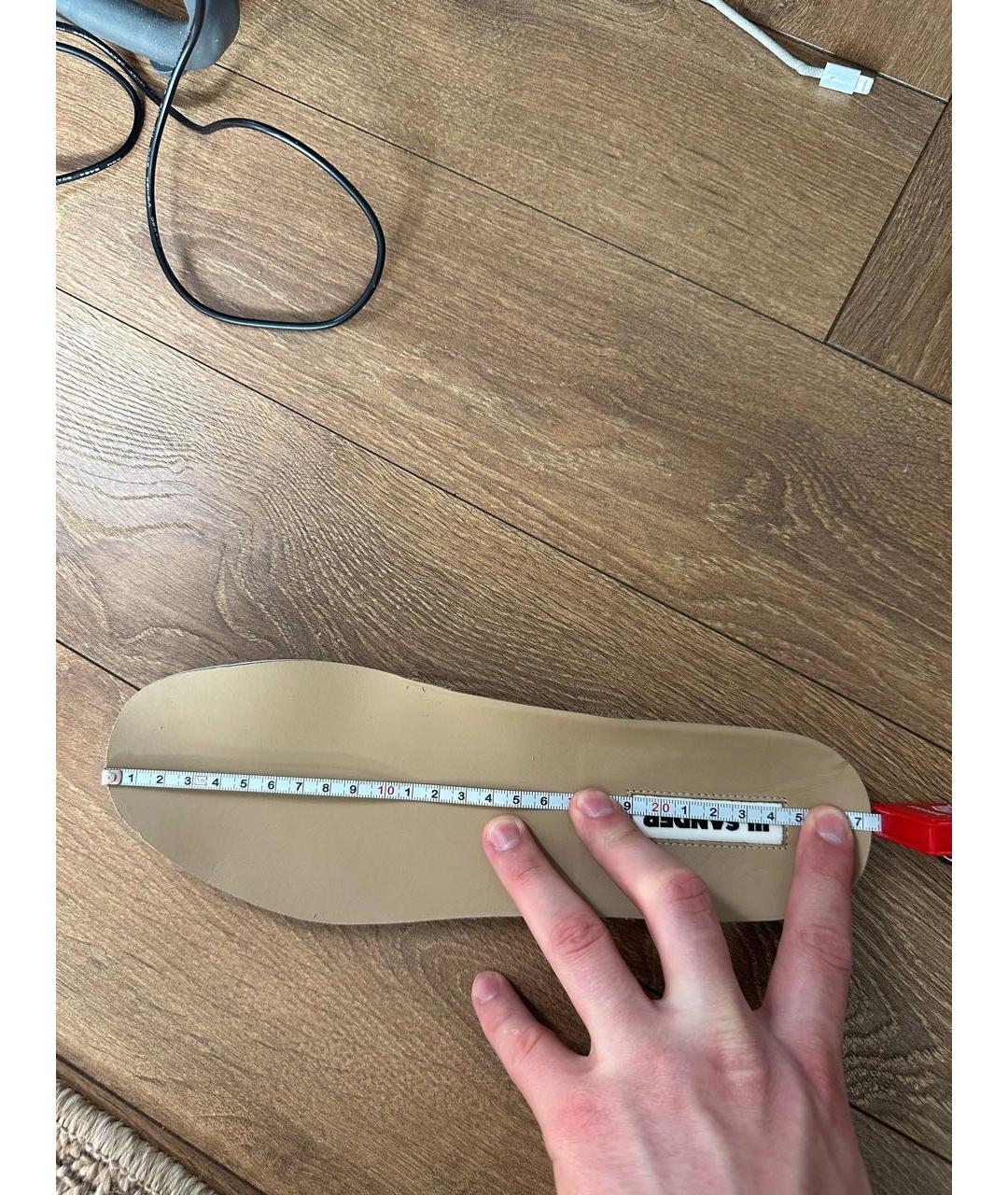 JIL SANDER Бежевые замшевые низкие кроссовки / кеды, фото 5