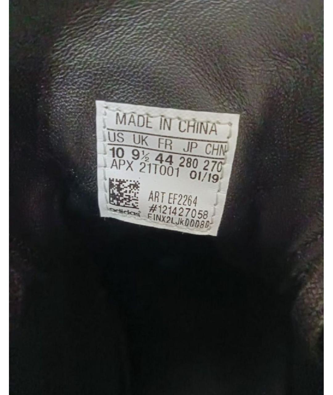 Y-3 Черные кожаные низкие кроссовки / кеды, фото 7