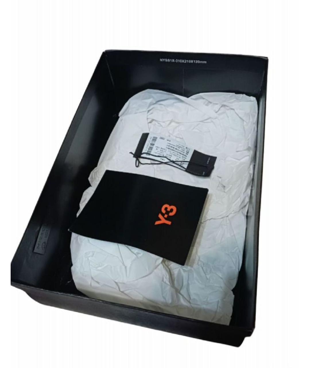 Y-3 Черные кожаные низкие кроссовки / кеды, фото 8