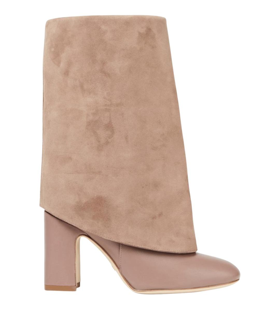 STUART WEITZMAN Бежевые замшевые сапоги, фото 1