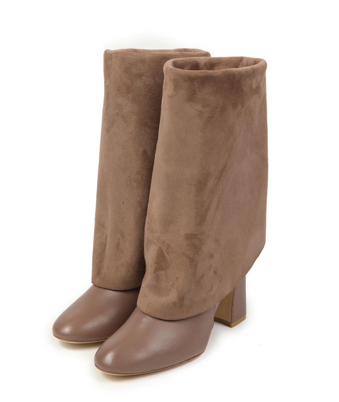 STUART WEITZMAN Бежевые замшевые сапоги, фото 5