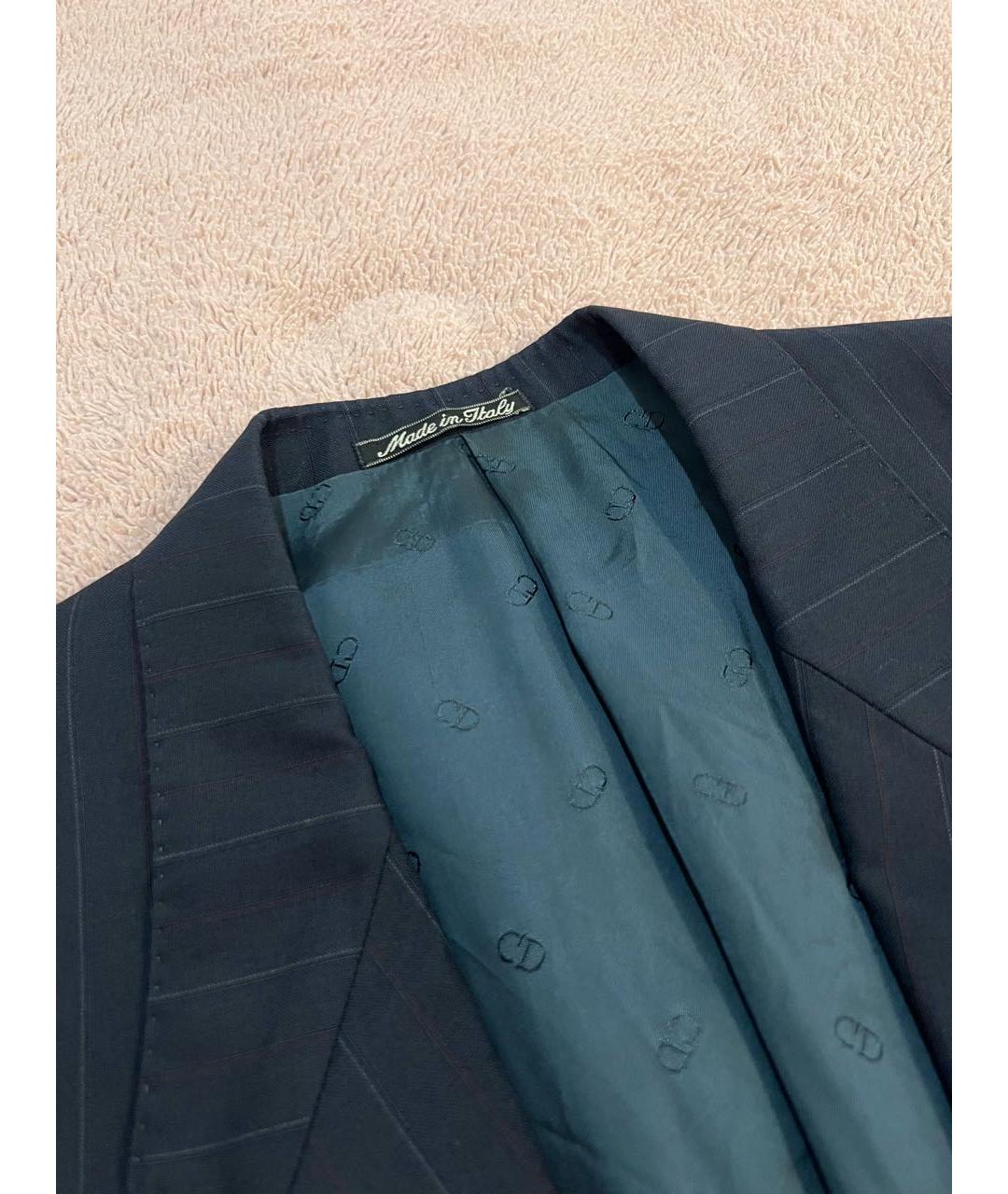 CHRISTIAN DIOR Темно-синий шерстяной пиджак, фото 4