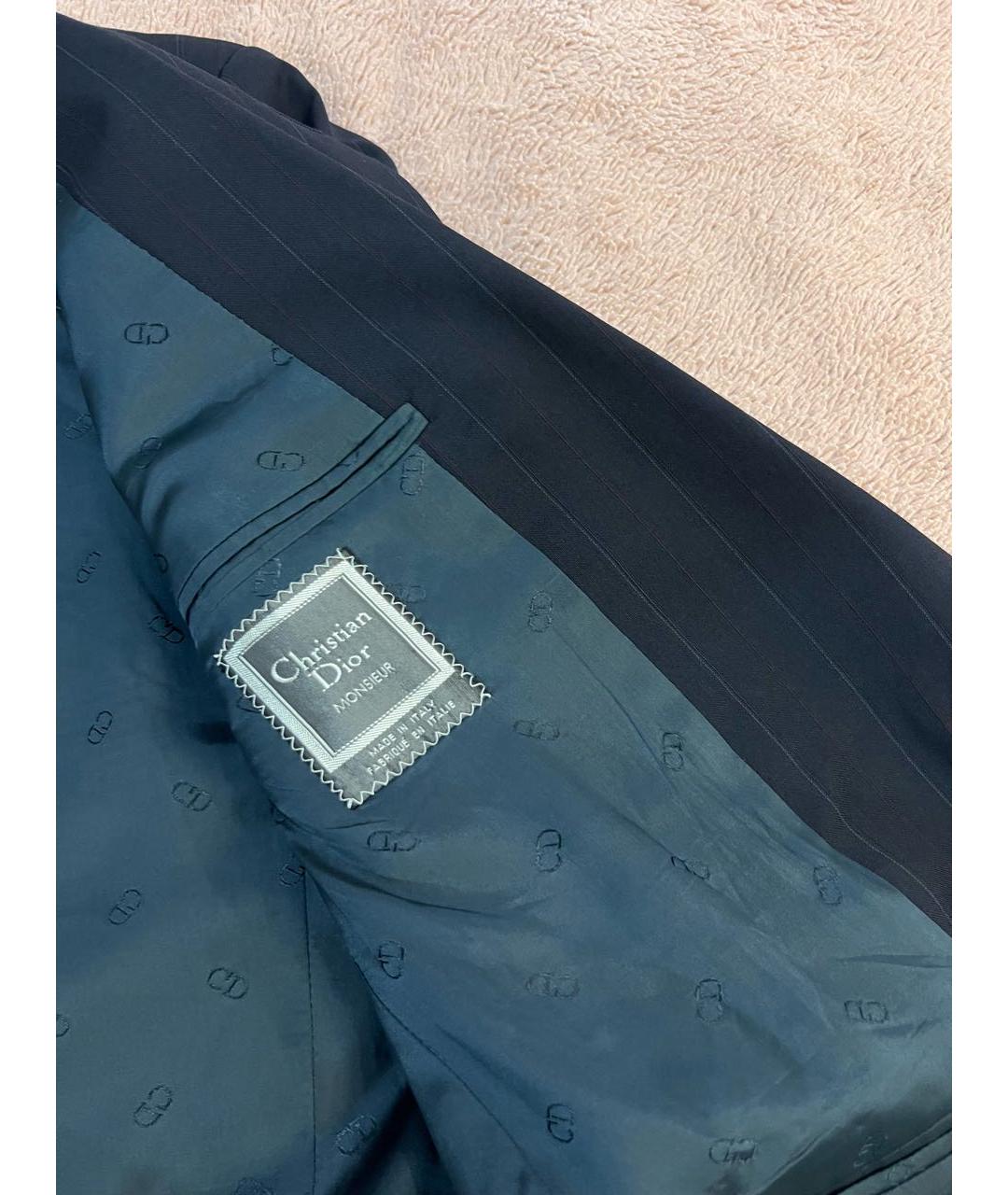 CHRISTIAN DIOR Темно-синий шерстяной пиджак, фото 6