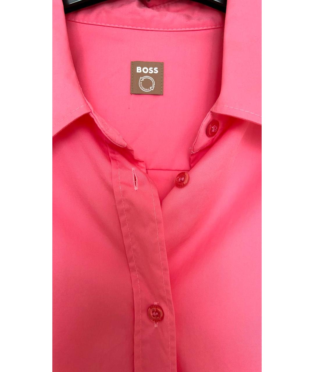 HUGO BOSS Розовая хлопковая рубашка, фото 3