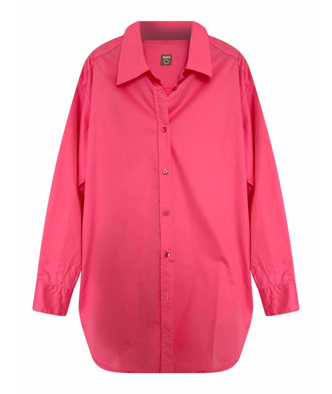HUGO BOSS Розовая хлопковая рубашка, фото 1