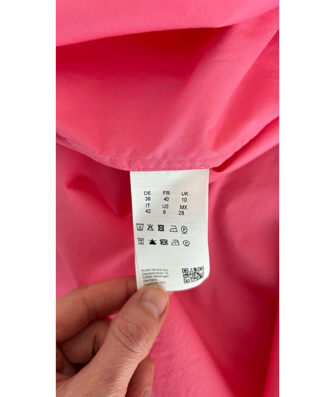 HUGO BOSS Розовая хлопковая рубашка, фото 6