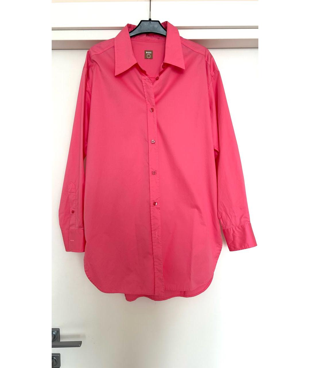 HUGO BOSS Розовая хлопковая рубашка, фото 7