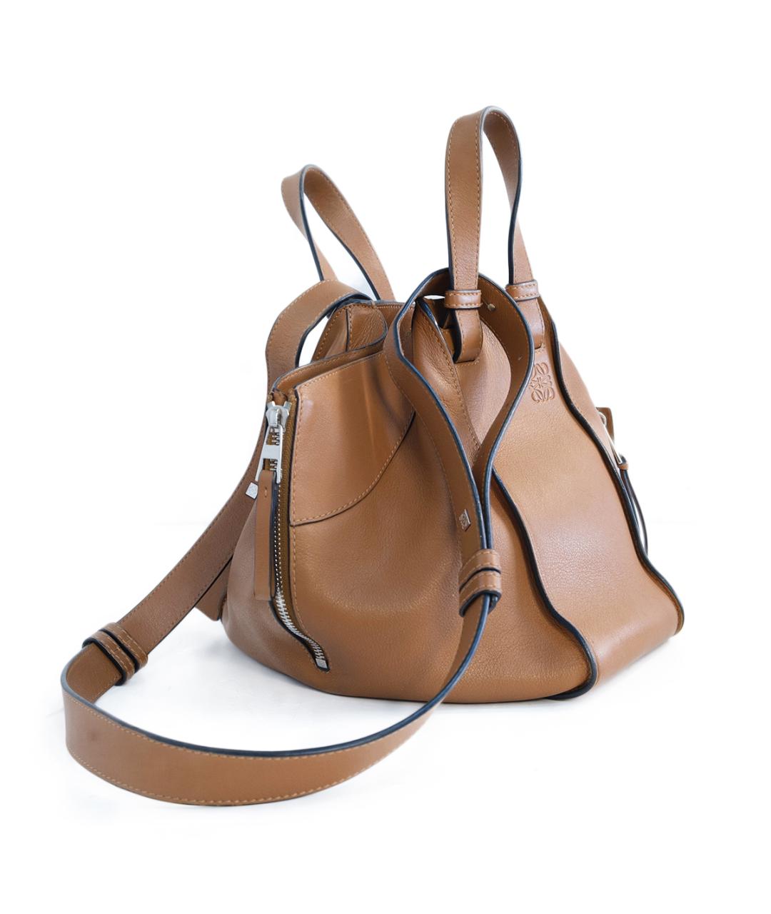 LOEWE Коричневая кожаная сумка через плечо, фото 2