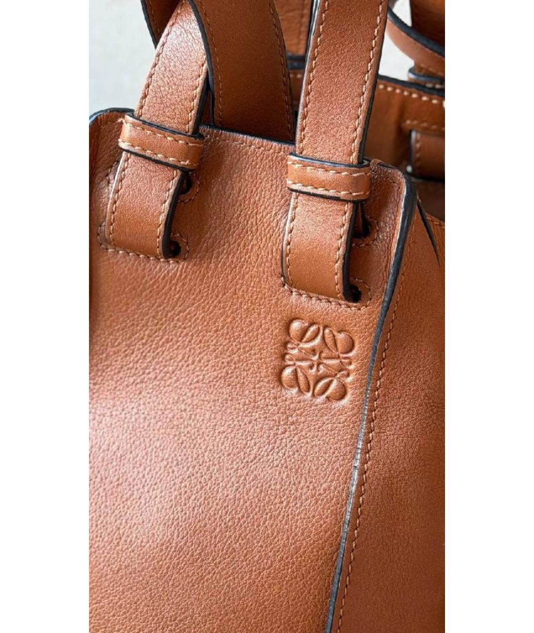 LOEWE Коричневая кожаная сумка через плечо, фото 8