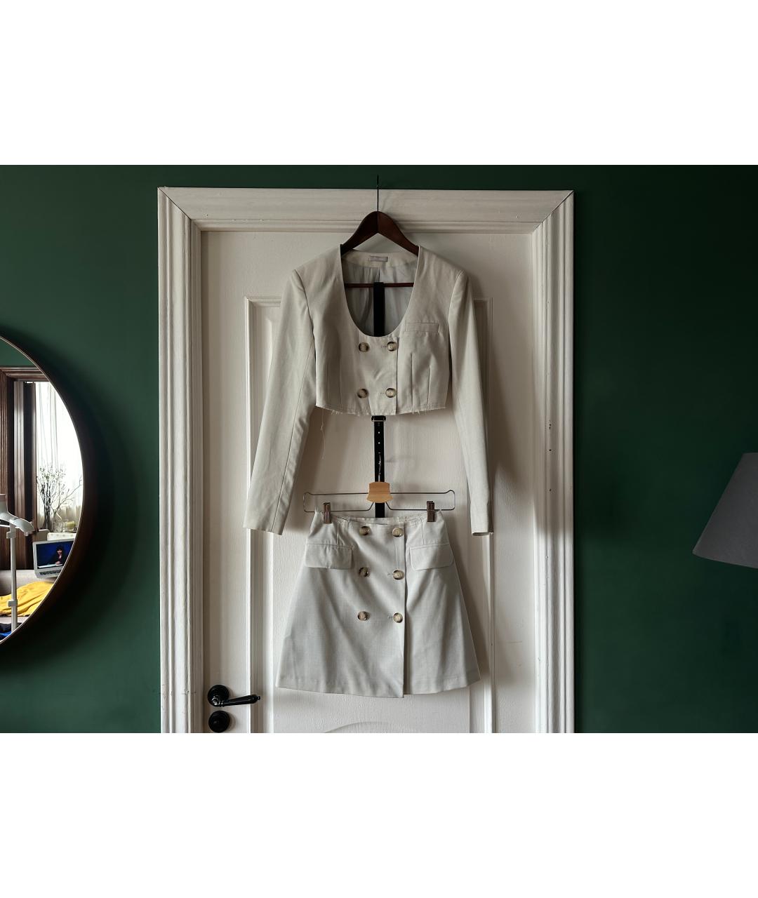 12 STOREEZ Голубой шерстяной костюм с юбками, фото 7