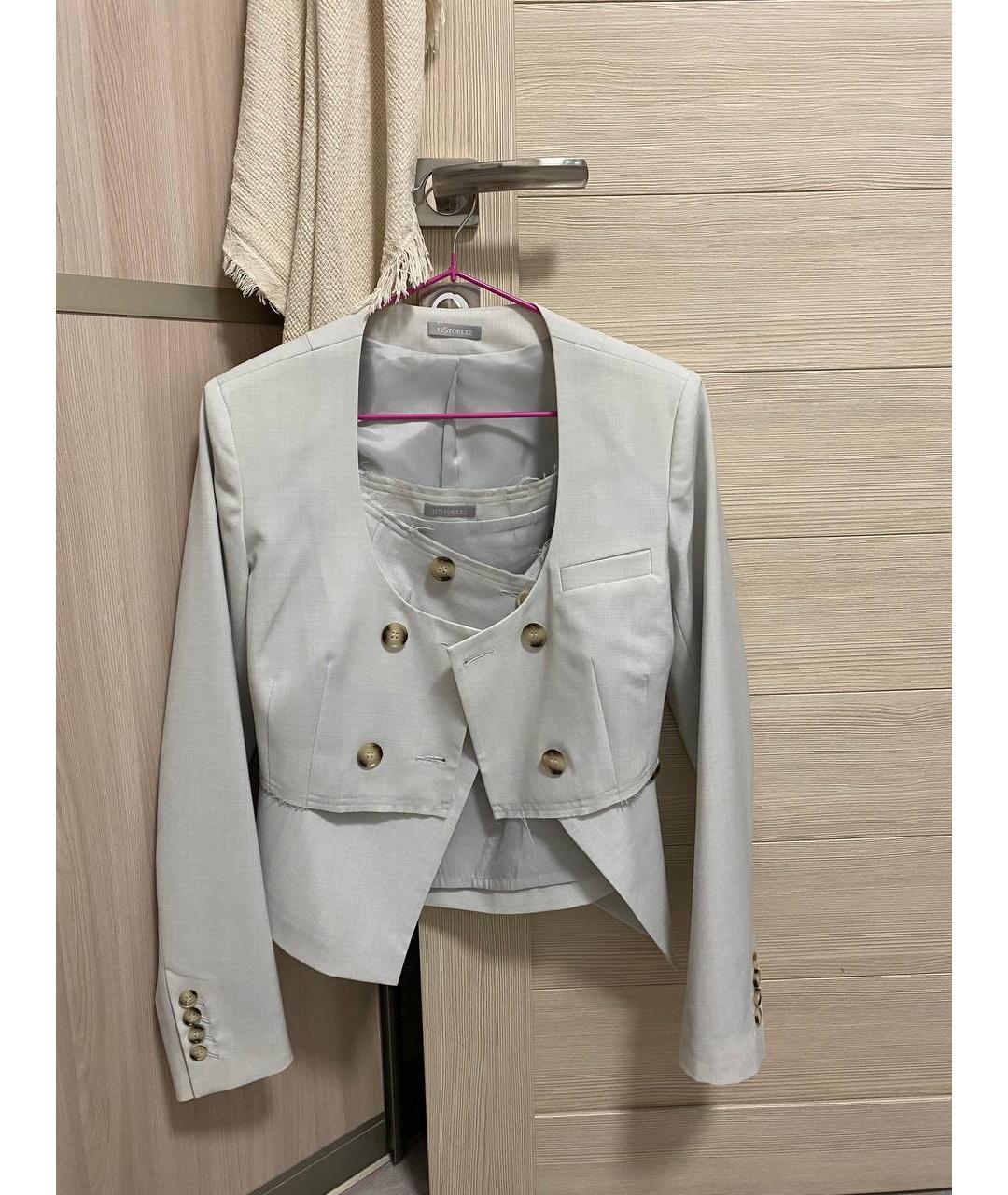 12 STOREEZ Голубой шерстяной костюм с юбками, фото 2