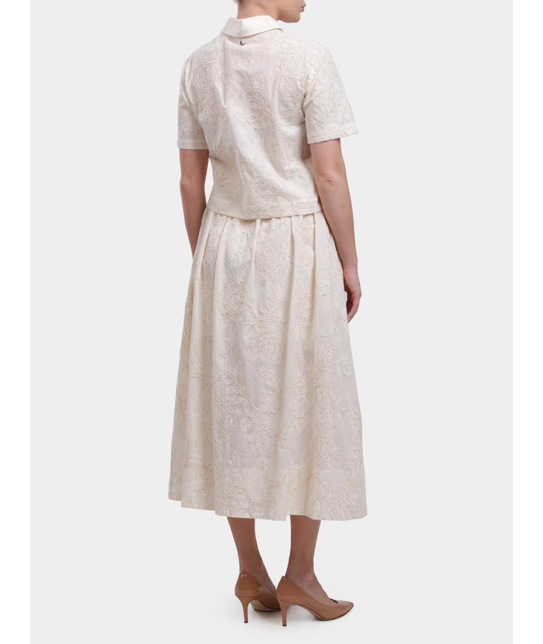 LIU JO Бежевая хлопковая рубашка, фото 5