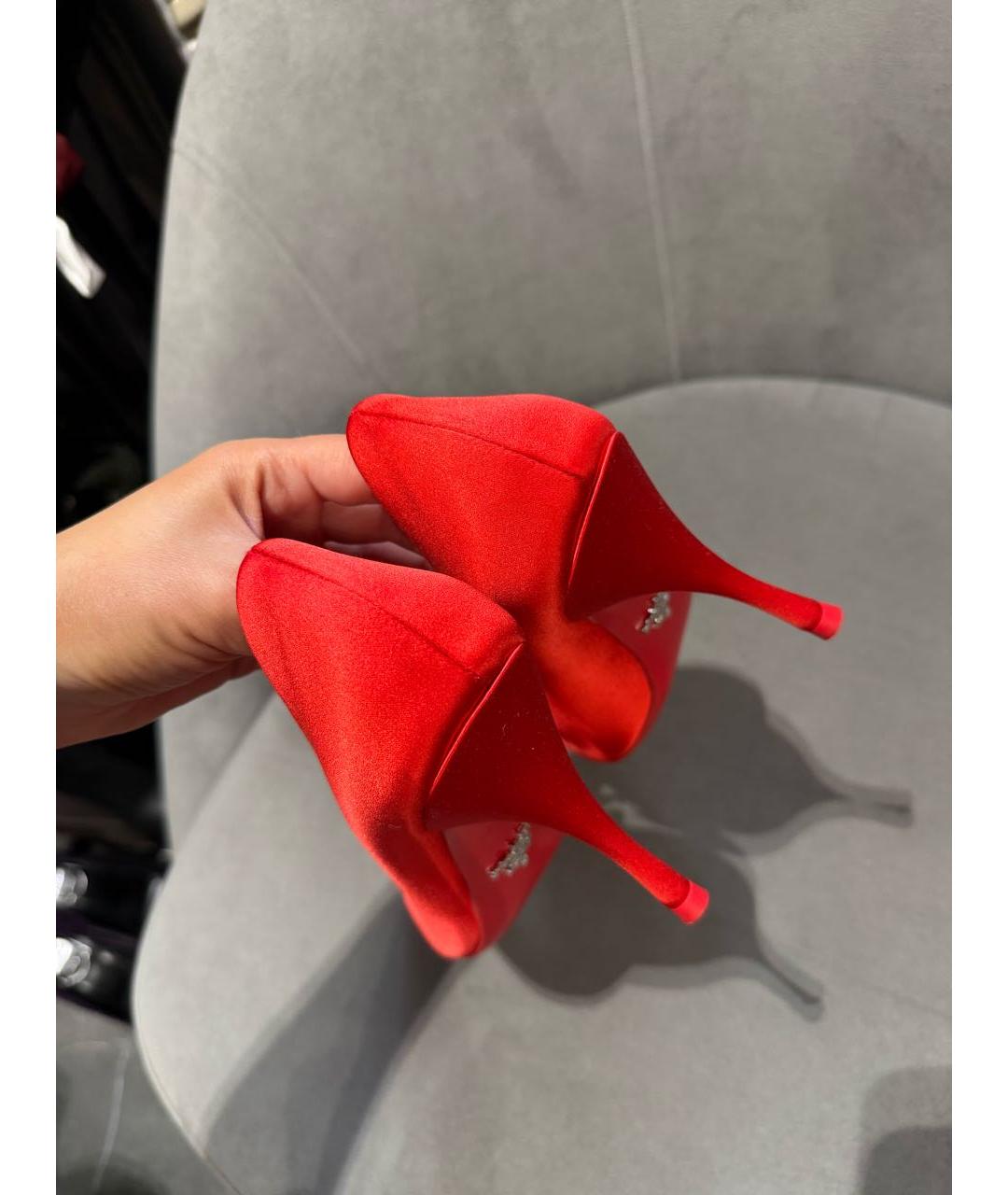 PRADA Красные текстильные туфли, фото 8