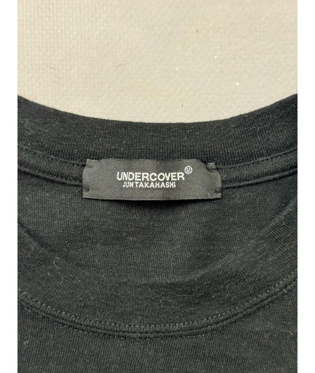 UNDERCOVER Черная хлопковая футболка, фото 5