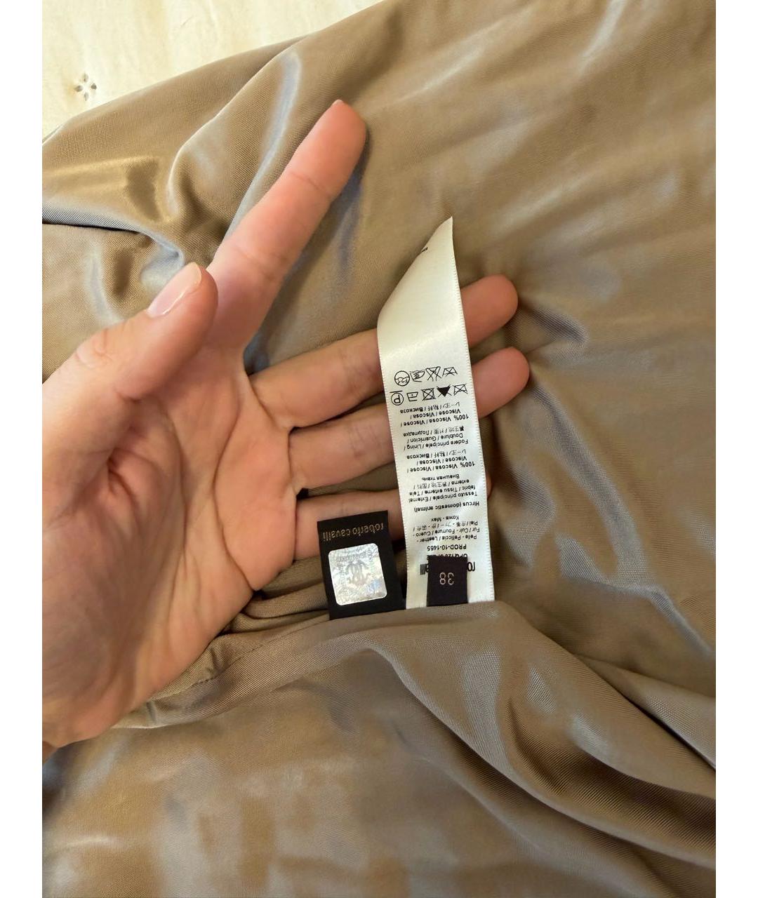 ROBERTO CAVALLI Зеленые вискозное коктейльное платье, фото 7