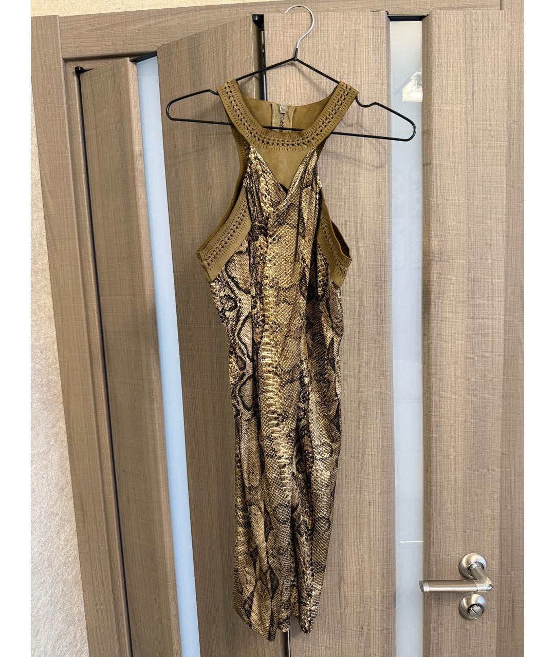 ROBERTO CAVALLI Зеленые вискозное коктейльное платье, фото 9