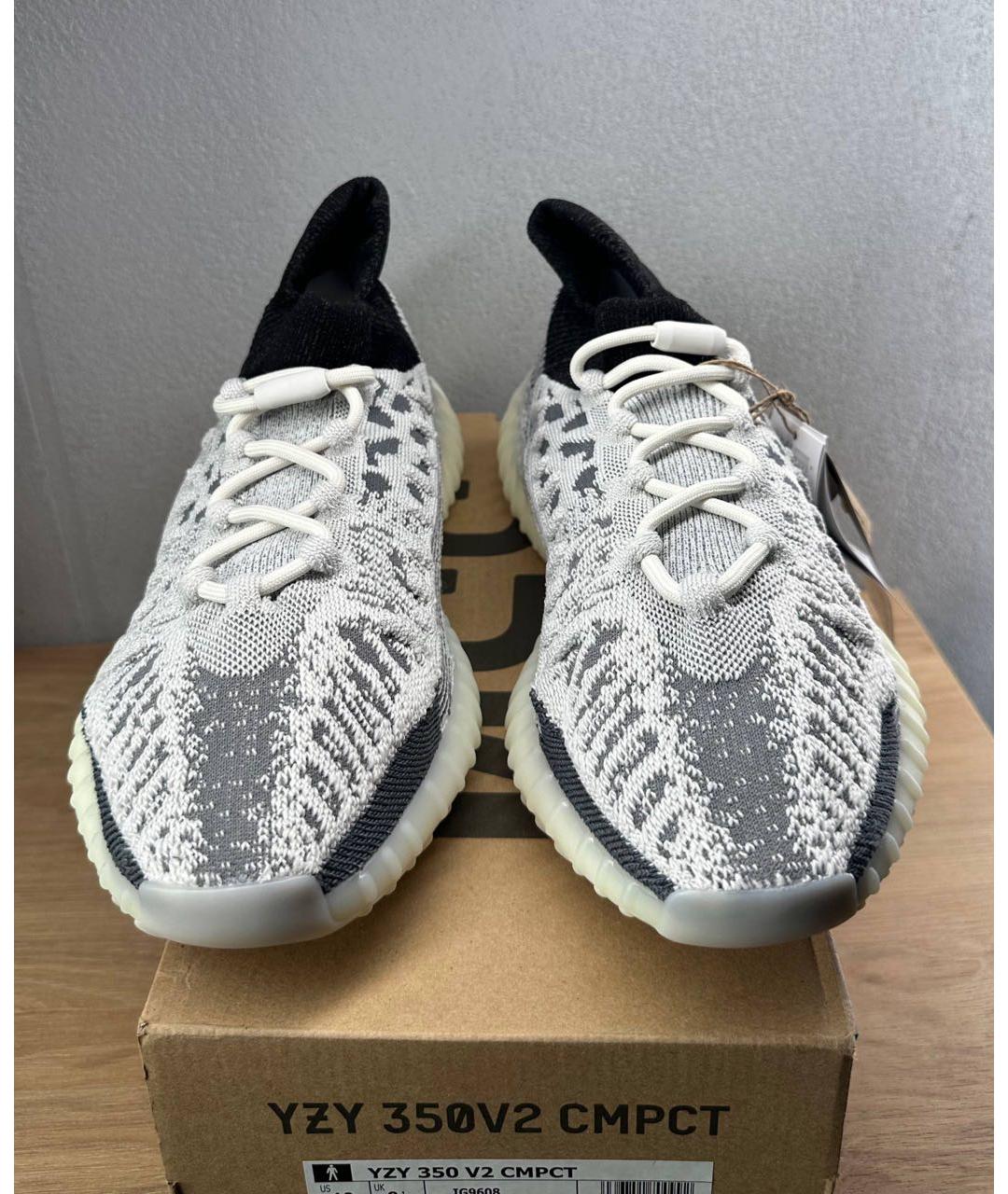 ADIDAS YEEZY Серые текстильные низкие кроссовки / кеды, фото 2