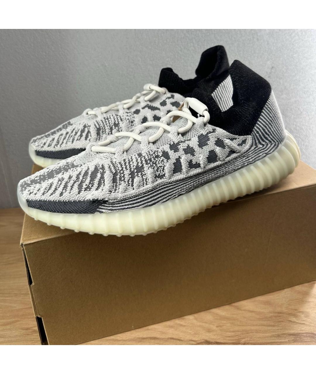 ADIDAS YEEZY Серые текстильные низкие кроссовки / кеды, фото 4