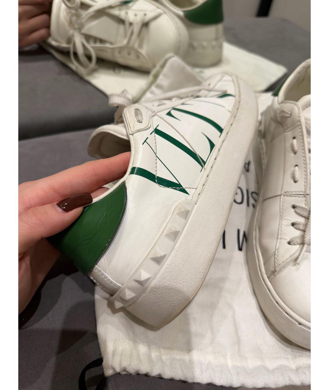 VALENTINO Белые кроссовки из искусственной кожи, фото 7