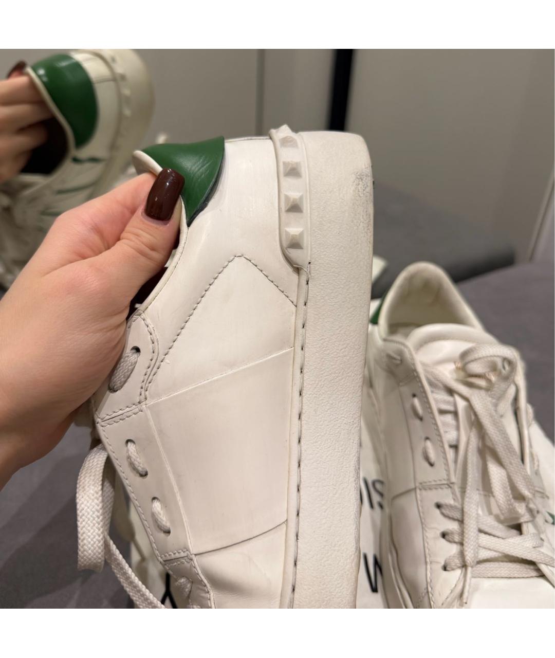 VALENTINO Белые кроссовки из искусственной кожи, фото 6