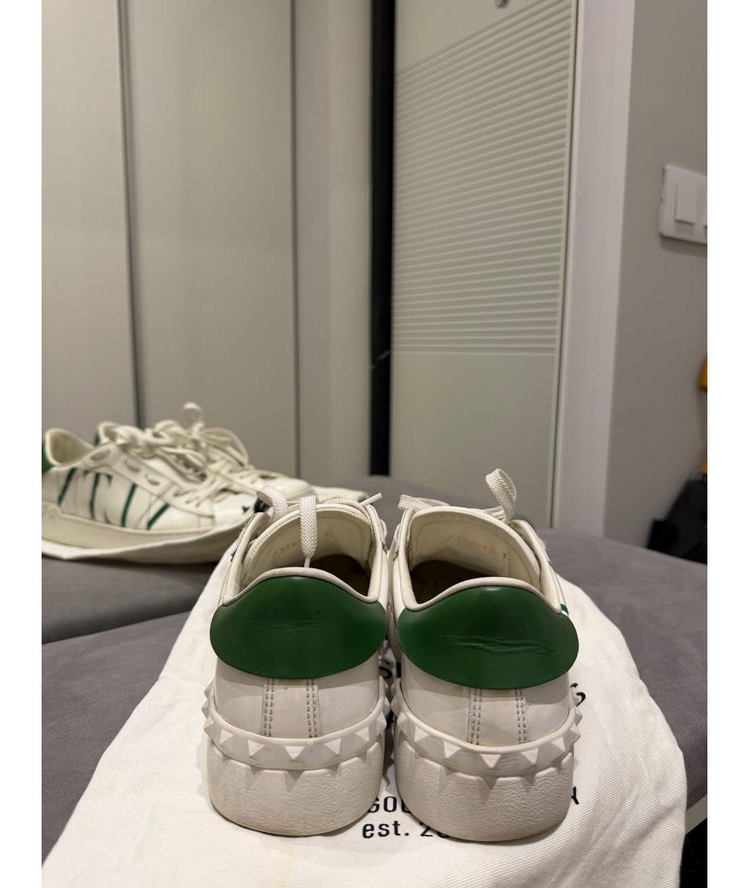 VALENTINO Белые кроссовки из искусственной кожи, фото 4