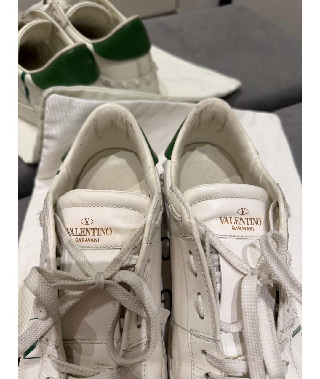 VALENTINO Белые кроссовки из искусственной кожи, фото 5