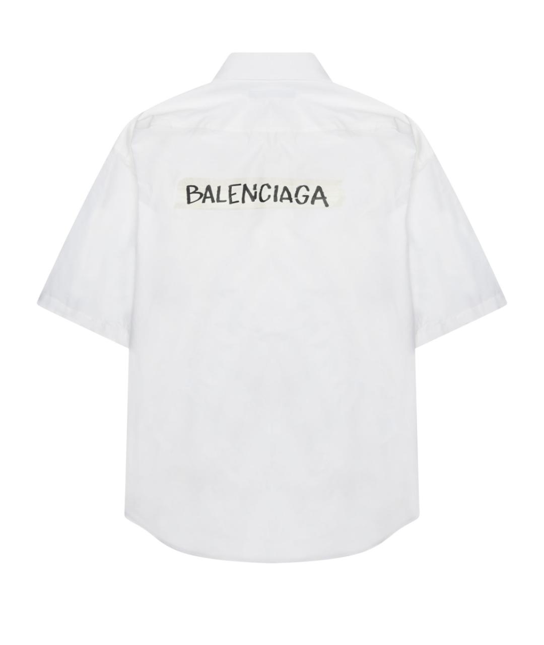 BALENCIAGA Белая хлопковая кэжуал рубашка, фото 2