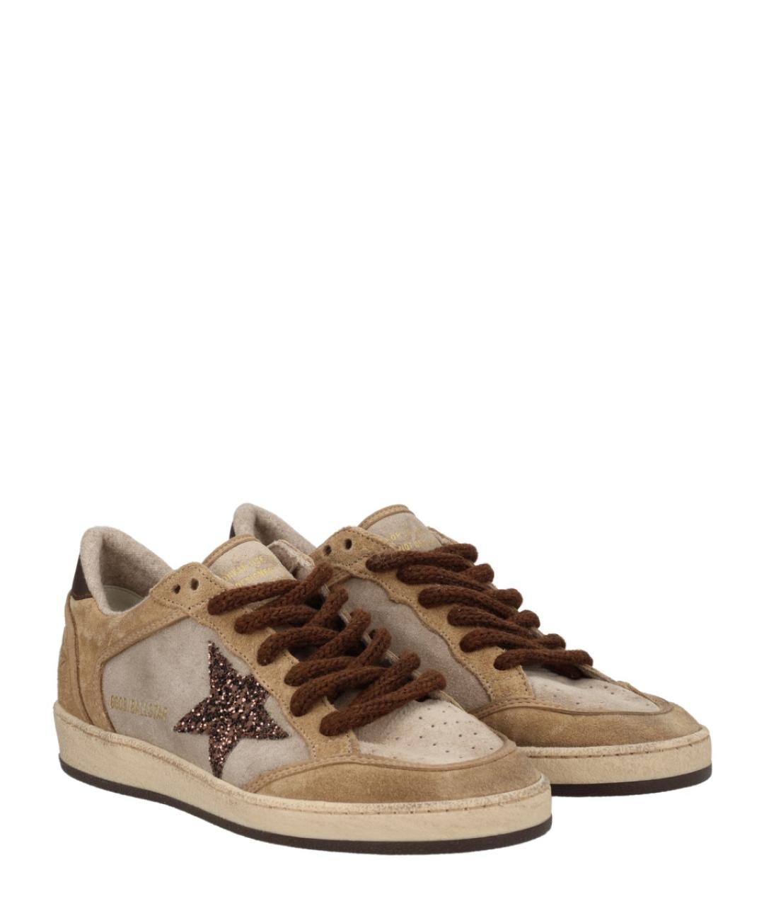 GOLDEN GOOSE DELUXE BRAND Коричневые замшевые кеды, фото 2